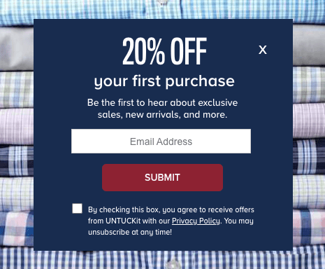 untuckit welcome offer detail