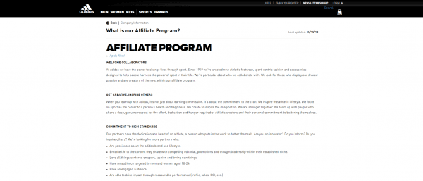 affiliate program