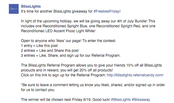 BlissLights Giveaway 2