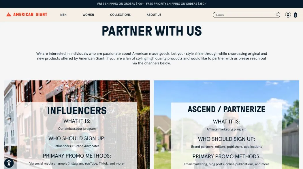 American Giant referral program