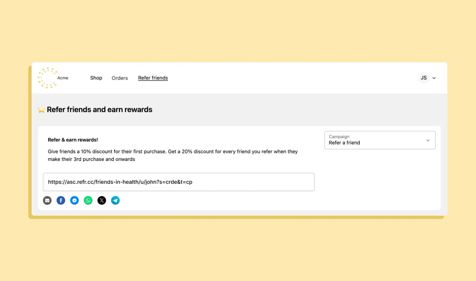 Referrals, Now in Shopify Customer Account