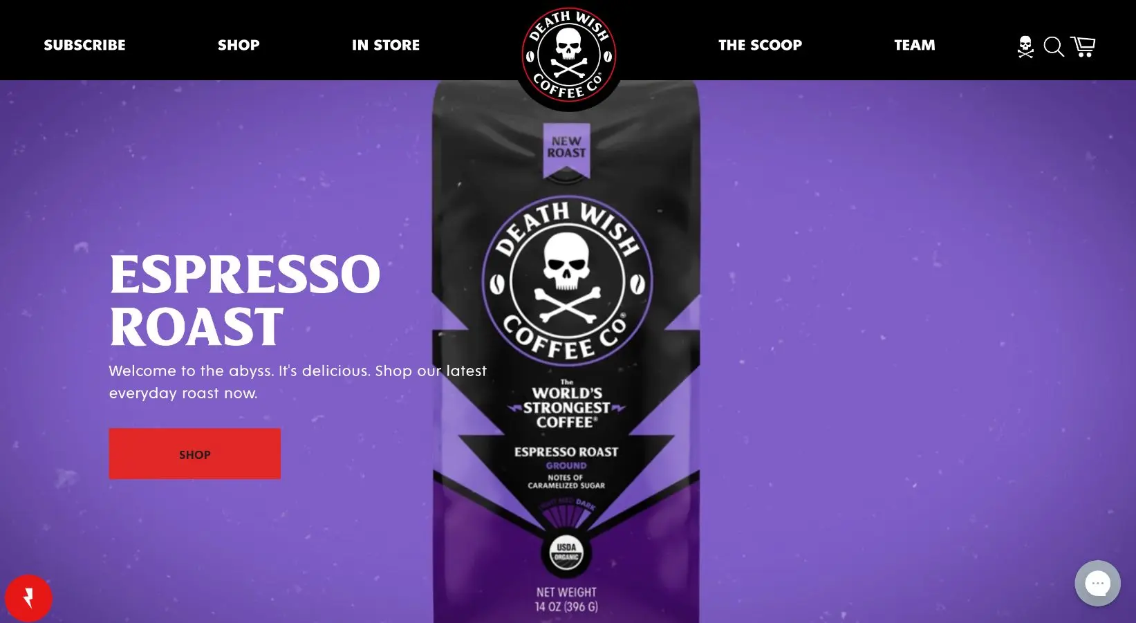 DeathWish Coffee home pg
