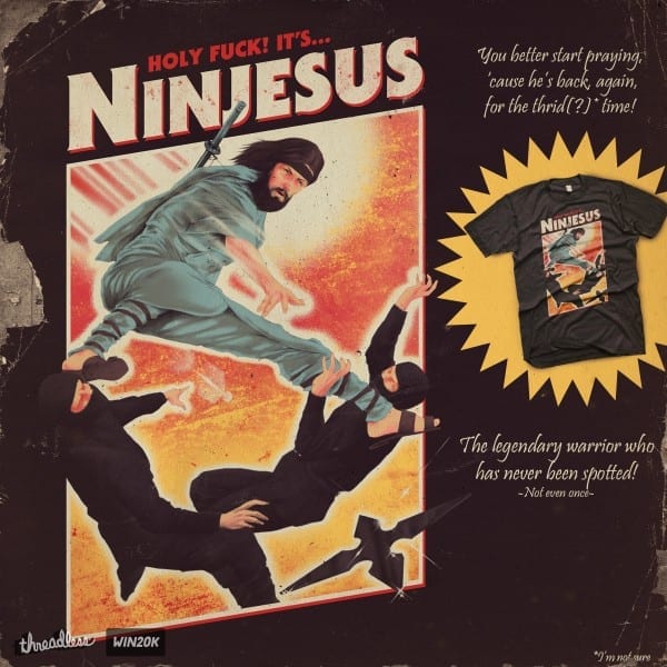 Threadless Win20K Challenge Ninjesus design 