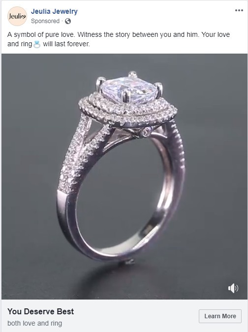 Jeulia - Facebook Sponsored Post